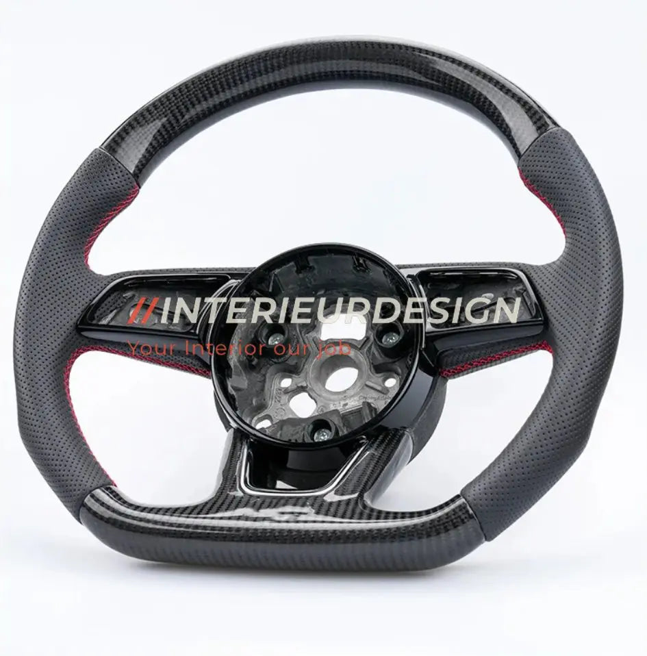 Audi carbon steering wheel flattened A3 A4 A5 S3 S4 S5 RS3 RS4 RS5